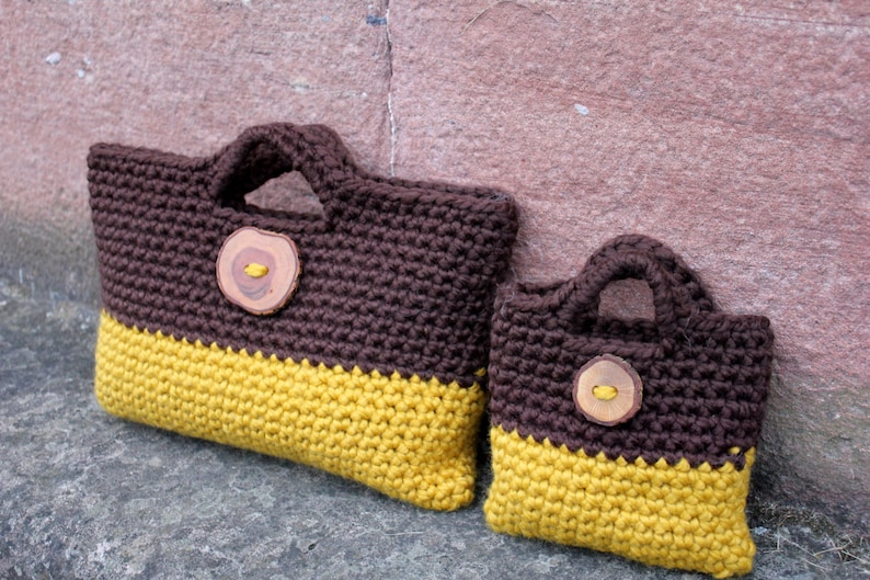 PATTERNS CROCHET Mother and daughter matching crochet purses Etsy