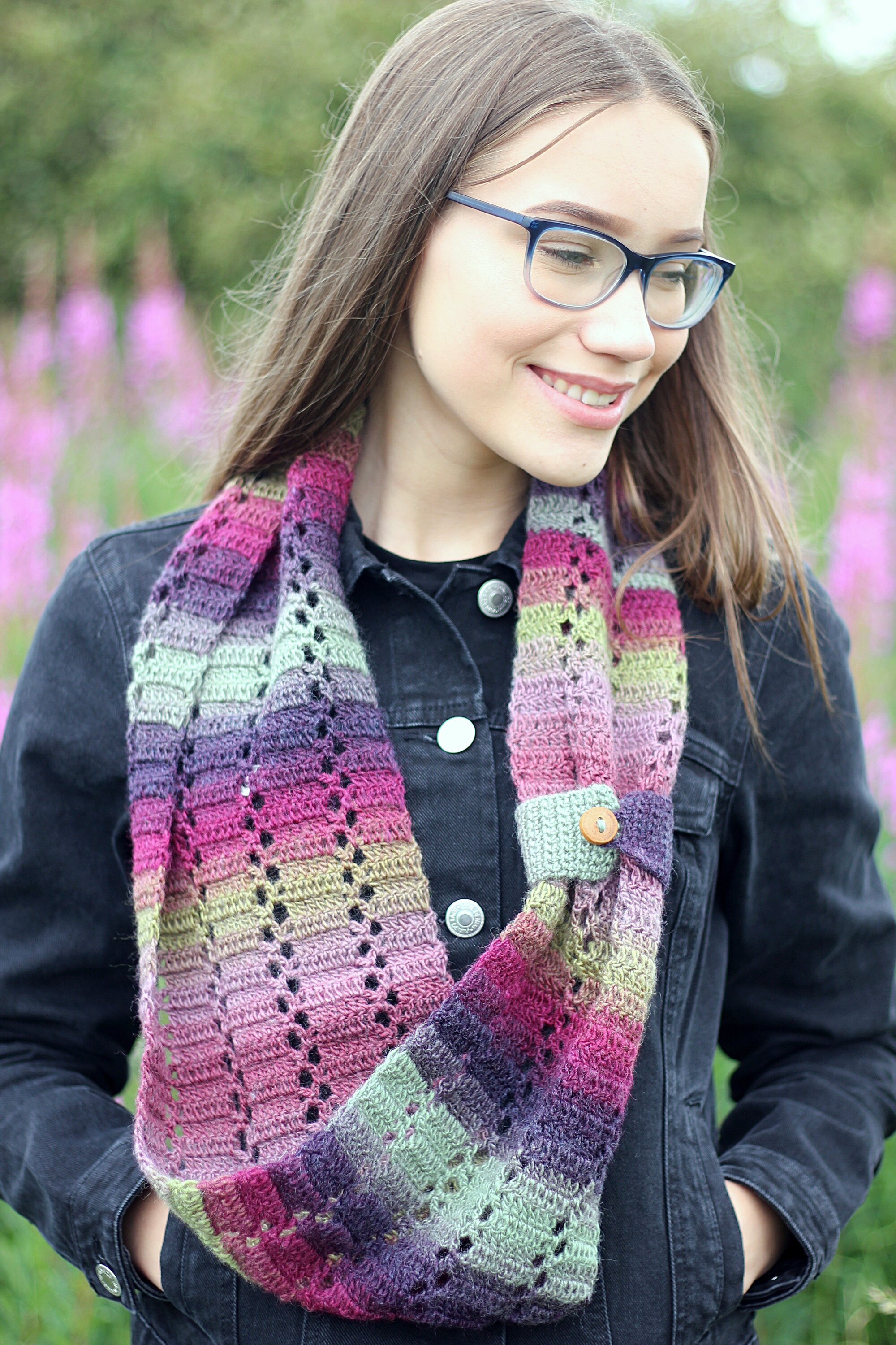CROCHET PATTERN - Crochet Lace Infinity Scarf, Womens Snood, Funky ...