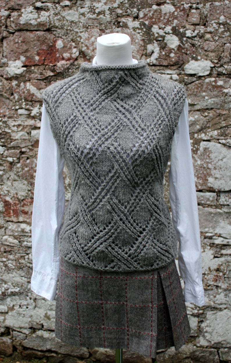 KNITTING PATTERN for women crossing lace sweater | Etsy