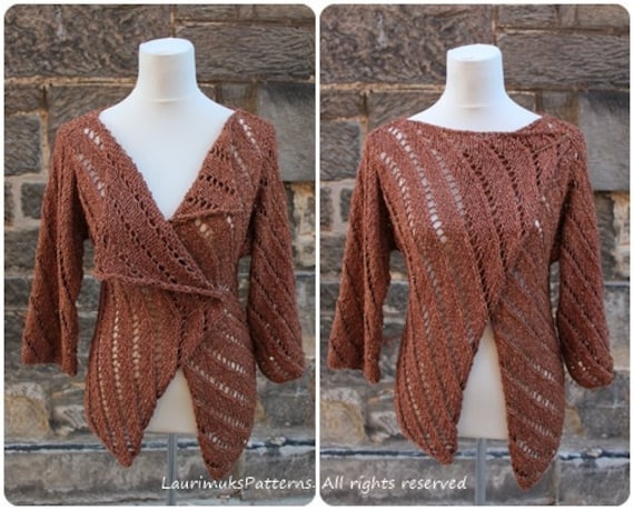Knitting Pattern Summer Tweed Wrap Cardigan Jacket Clothing Patterns Laurimuks Listing151 Knitting Pattern Summer Tweed Wrap Cardigan Jacket Clothing Patterns Laurimuks Listing151