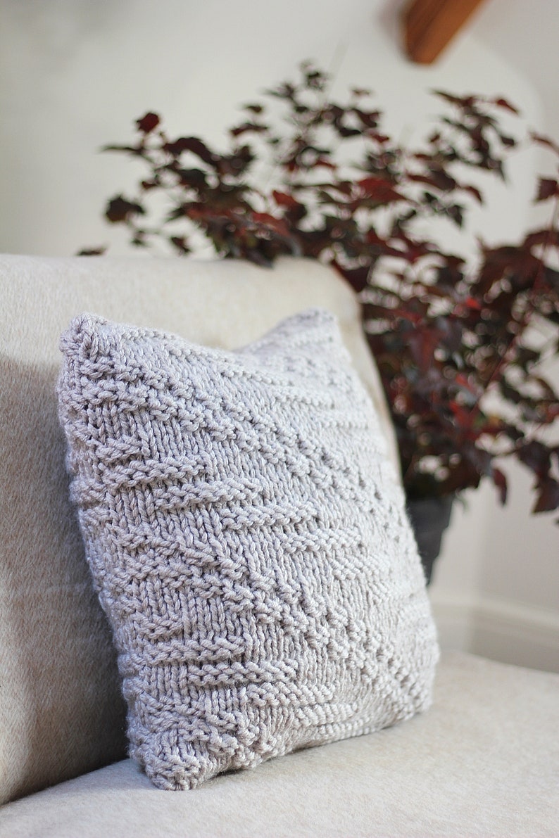 Knitting PATTERN pillow Oatmeal cushion cover pattern, homedecor patterns Listing22 image 3