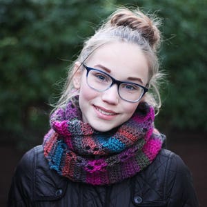 Crochet Lace Infinity Scarf Pattern – Wicked Cowl Snood (PDF Pattern ...