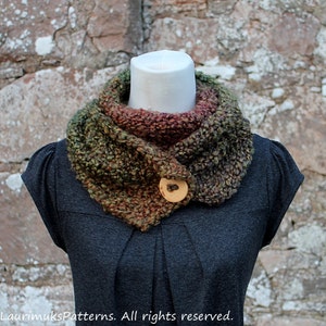 KNITTING PATTERN - Herb Garden button scarf - Listing89