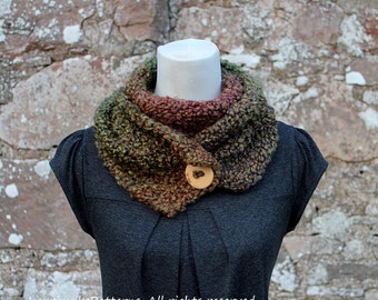 KNITTING PATTERN - Herb Garden button scarf - Listing89