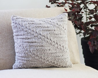 Knitting PATTERN pillow - Oatmeal cushion cover pattern, homedecor patterns  - Listing22