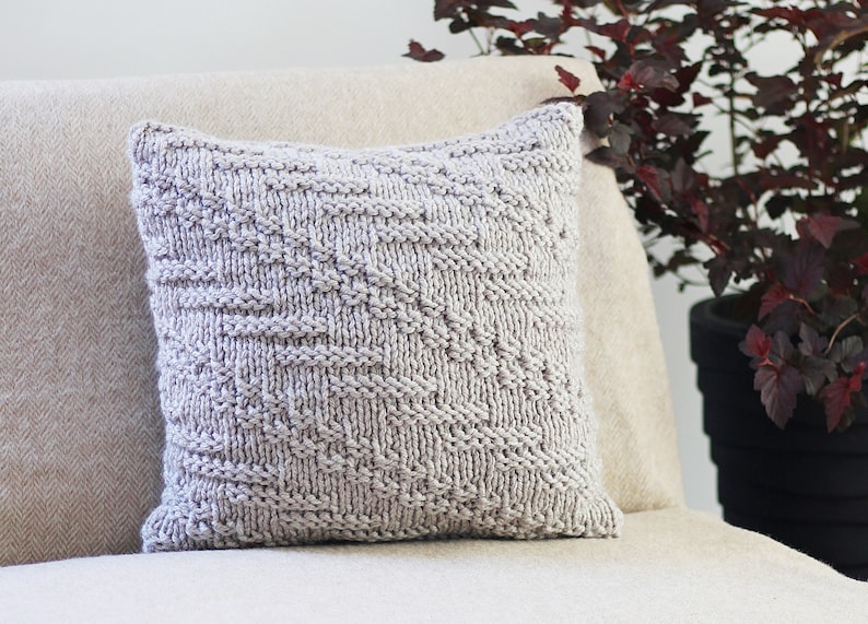 Knitting PATTERN pillow Oatmeal cushion cover pattern, homedecor patterns Listing22 image 1