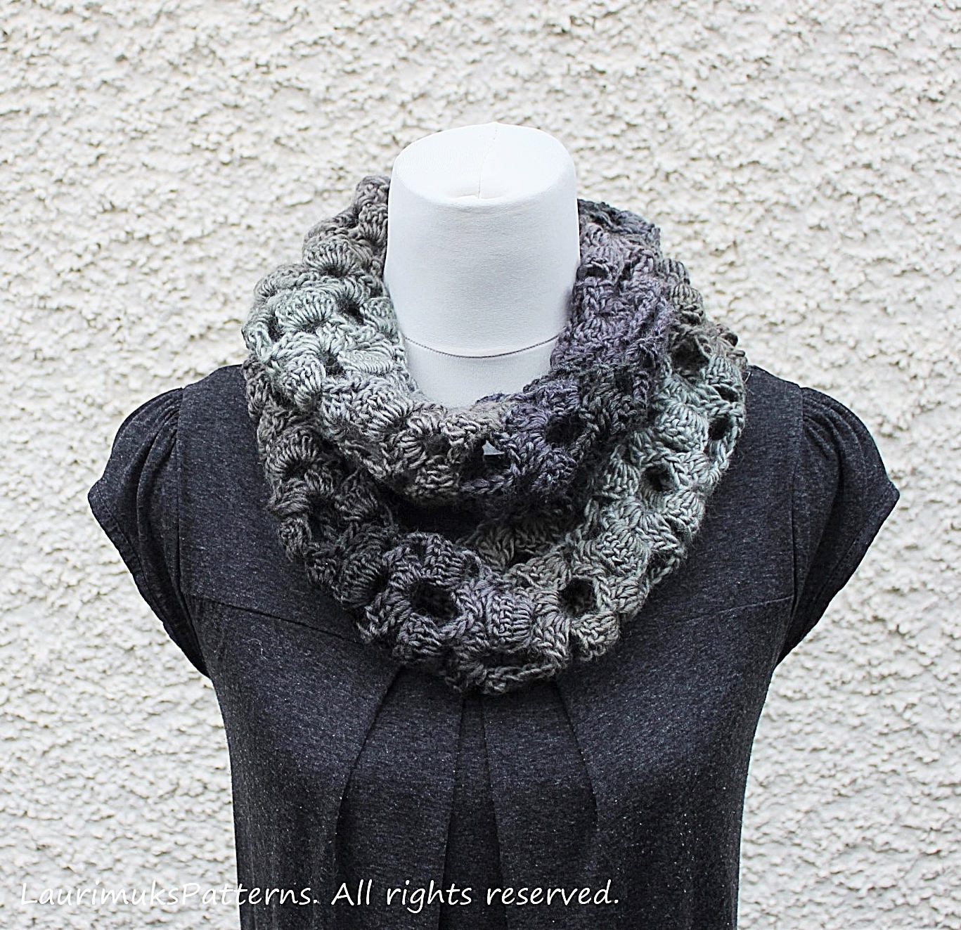 Crochet Lace Infinity Scarf Pattern – Womens Snood (PDF Pattern) - Etsy