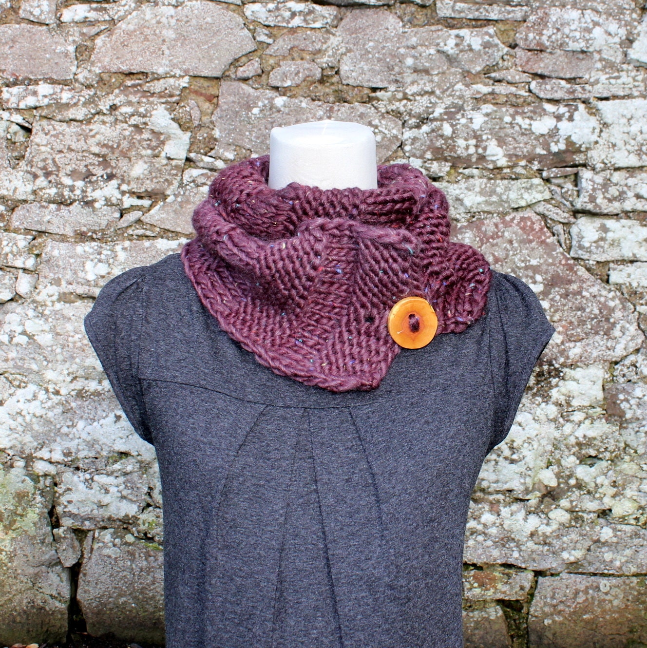 KNITTING PATTERNS for Women, Button Scarf Pattern - Listing85 - Etsy