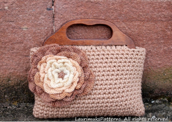 Unique Handmade crochet bag needlepoint cross stitch flowers, embroidery  roses | eBay