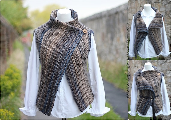 Knitting Pattern-inca Wrap Womens 