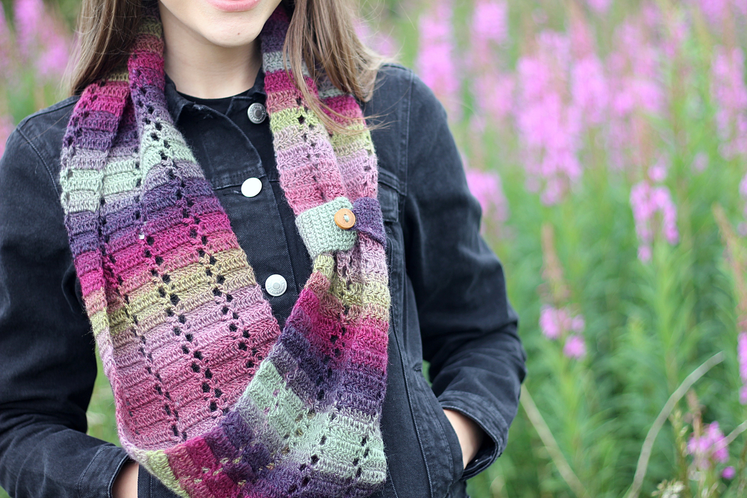 CROCHET PATTERN - Crochet Lace Infinity Scarf, Womens Snood, Funky ...