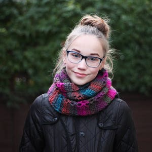 Crochet Lace Infinity Scarf Pattern – Wicked Cowl Snood (PDF Pattern ...