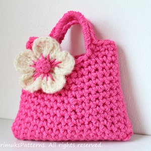 Patron au crochet - Porte-monnaie fleuri pour petite fille - Annonce76