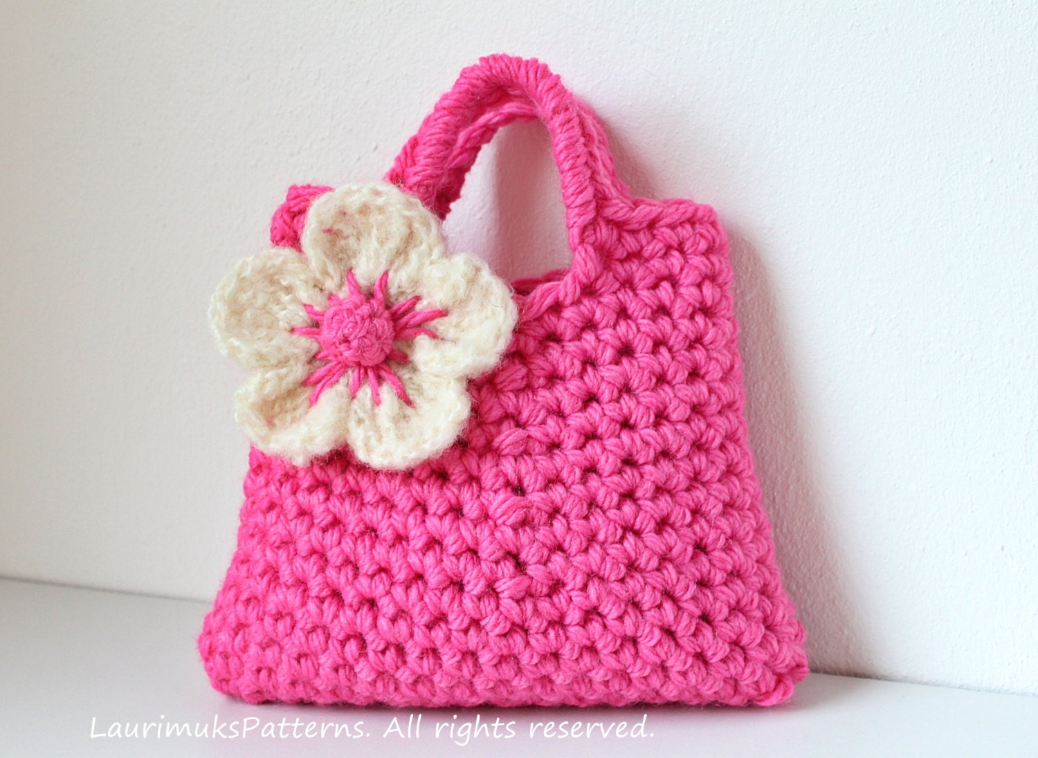 Crochet Pattern Little Girls Flower Purse Listing76 Etsy