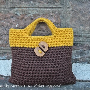 PATRÓN DE GANCHILLO - Cartera de mano para mujer en 2 colores con botones - Listing59