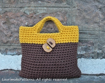 CROCHET PATTERN - Ladies Clutch Purse in 2 colours with buttons - Listing59