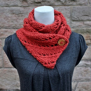 Écharpe laineuse en dentelle diagonale motif tricot pour femmes, Listing137 image 4