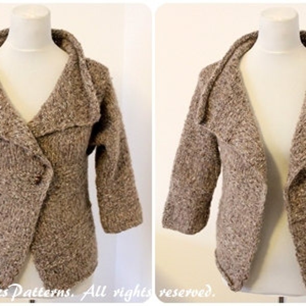 Knitting PATTERN - Caribou wrap, cardigan jacket pattern, clothing patterns laurimuks  - Listing150