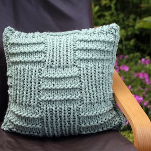 Knitting PATTERN pillow Eau De Nil cushion cover pattern, home decor patterns, English only Listing158 image 2