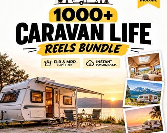 Paquete de más de 1000 vídeos de Caravan Life, paquete de contenido de viajes (producto digital)