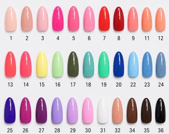 Full plain color nail set
