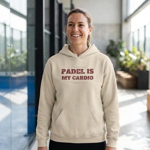 Retro Padelspelare Hoodie, Rolig Racket Sport Träningstopp