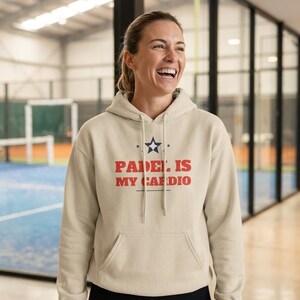 Padel Is My Cardio Hoodie, Trainingsshirt für Schlägersportarten, Geschenk für Padelspieler