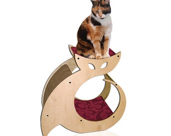 Cattino – Cat Shaped Scratching Post with Cat Bed & Perch