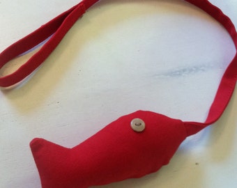 Red TinoFish cat toy with Catnip