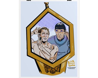 Spock and Kirk Mirror TMP edition Poster | Rolled Poster
