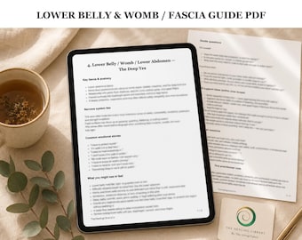 Nedre delen av magen och livmodern, fascia och nervsystemguide PDF för kroppsarbetare