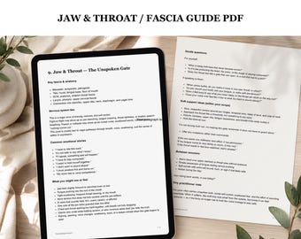 Käke- och halsfascia och nervsystemguide PDF för kroppsarbetare