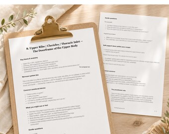 Övre revben och nyckelben Fascia och nervsystem Guide PDF för kroppsarbetare