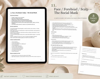 Guide till ansikts- och hårbottenfascia och nervsystem i PDF-format för kroppsarbetare