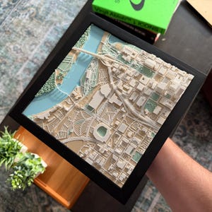 Custom 3D City Map of Any Address, Full Color Topographic Art, Housewarming Gift