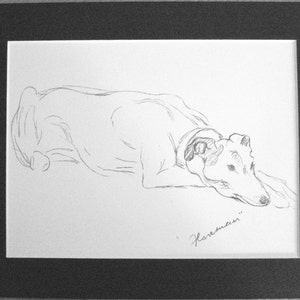 Impression de plaque lévrier vintage 1937 « Mac » Lucy Dawson lévrier lévrier Flaxman impression sur plaque Cadeau unique Pièce de collection