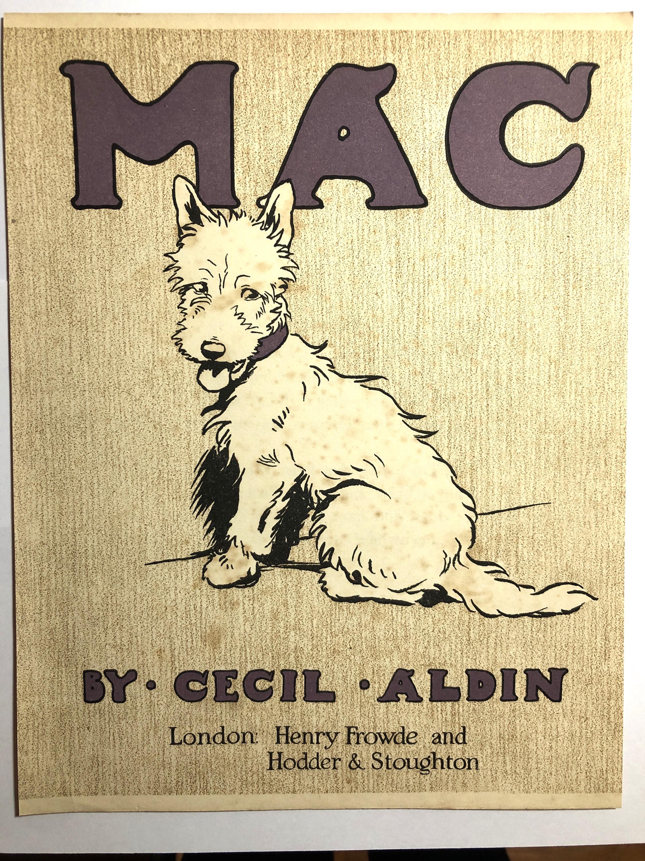 1912 WEST Highland TERRIER Dog Poem From Mac Front Page Insert