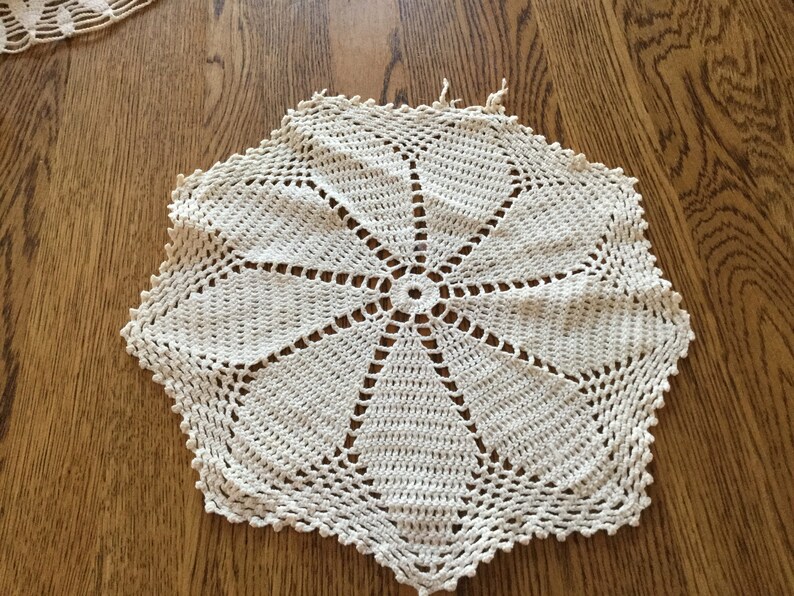5 Vintage Crochet Doilies