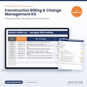 Construction Billing & Change Management Kit | Excel Templates