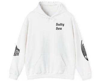 Sudadera con capucha y estampado de olas de surf en el mar salado / Diseño de funda para tabla de surf