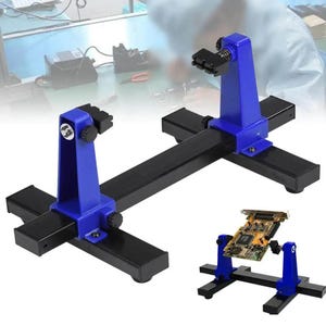 Circuit Board Holder, 360 Degree Rotating PCB Jig with Metal Base, Adjustable Soldering Fixture for Electronics Repair