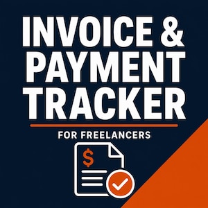 Arkusz kalkulacyjny programu Excel do śledzenia faktur dla freelancerów, dziennik płatności klientów, alerty o przeterminowanych płatnościach, pobieranie cyfrowe