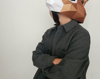 Eichhörnchen - Eichhörnchen - DIY-Papiermaske für Halloween