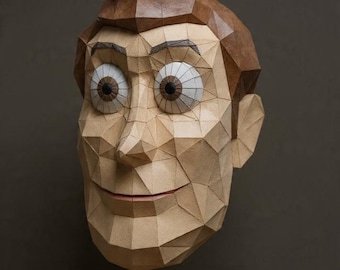 Woody Toy Story Maske - Papierbastelvorlage