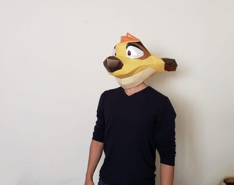 Timon – König der Löwen Maske – Bastelvorlage