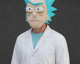 RICK - RICK & MORTY Halloween-Maske - Papierbastelvorlage
