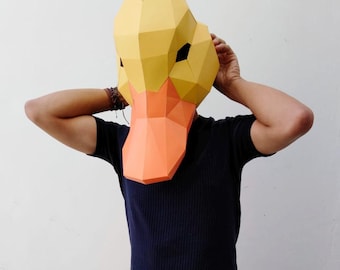 ENTE - DIY-Halloweenmaske aus Papier, HANDGEFERTIGTES KOSTÜM