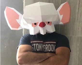 Halloween-Maske mit Gehirn – Bastelanleitung aus Papier