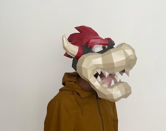 BOWSER MARIO BROS Maske – DIY aus Papier