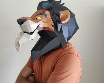 Scar-König-der-Löwen-Maske – DIY-Halloweenkostüm aus Papier